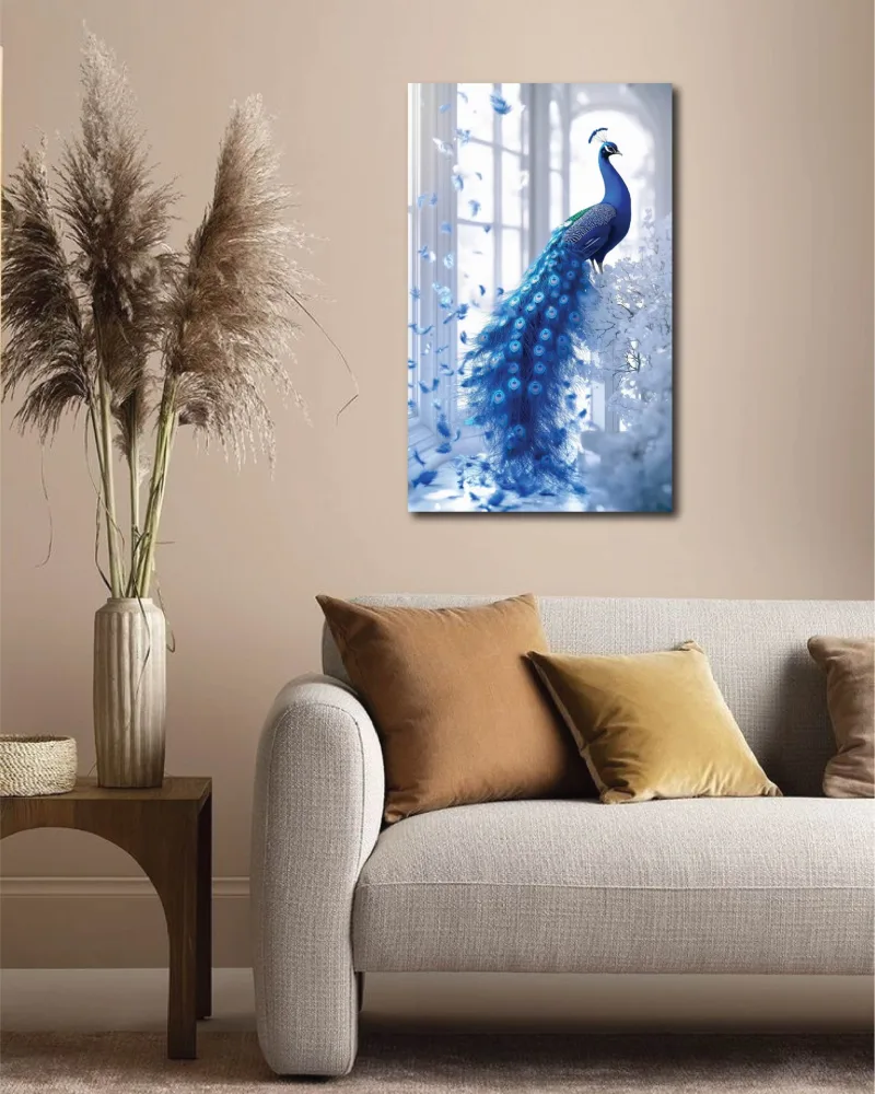 Elegance in Bloom – Graceful Peacock Wall Art