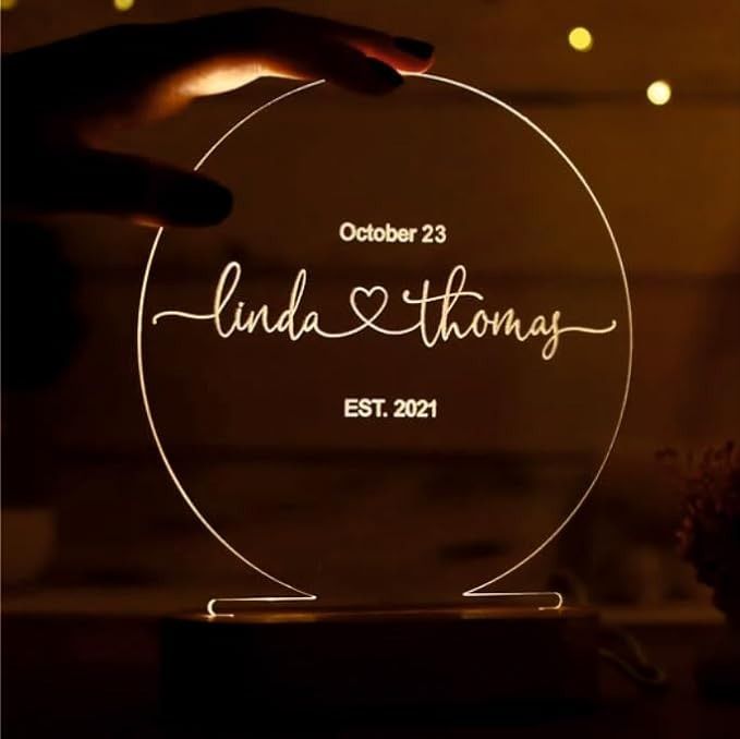 Round Shaped Anniversary LED Stand