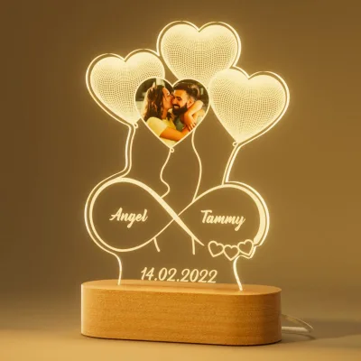 3D illusion Couple picture LED Stand