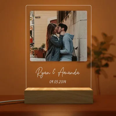 Personalized Couple's Anniversary LED Stand