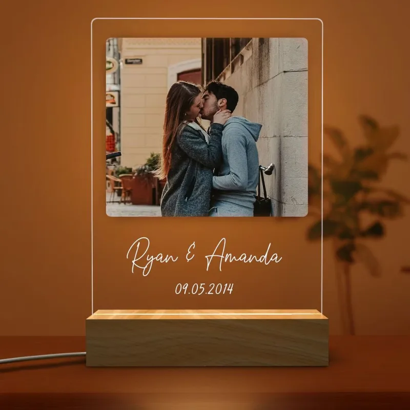 Personalized Couple's Anniversary LED Stand
