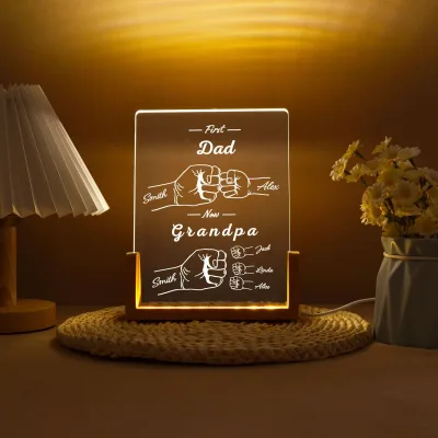 First Dad New Grandpa LED Gift