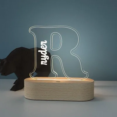 R shaped minimal LED stand