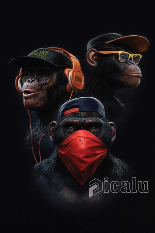 Swag Monkey Wall art Decor