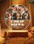 Round Shaped Customized Couple's LED Stand