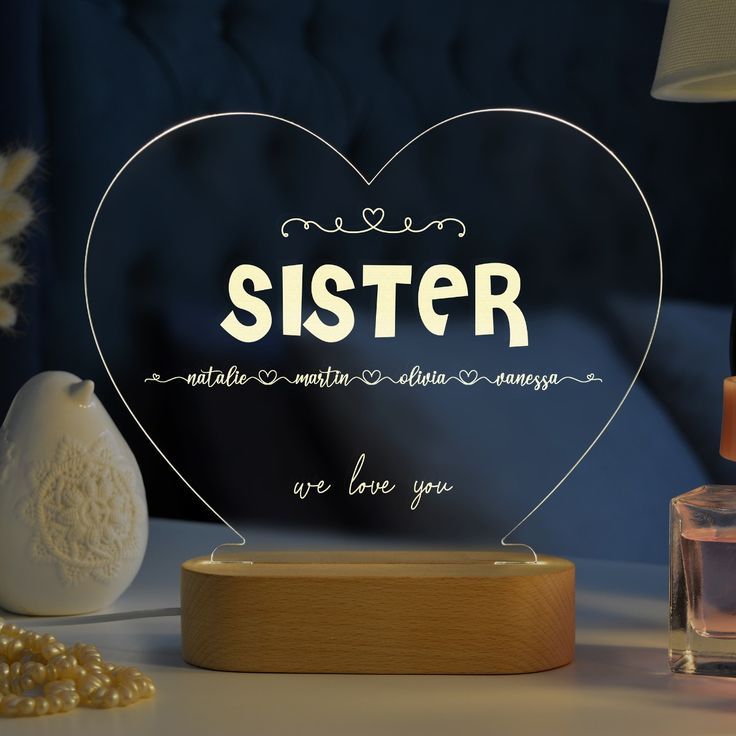 Personalized Siblings LED Gift