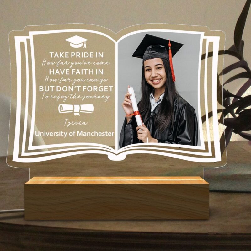 Personalized Book Shape Graduation LED Gift