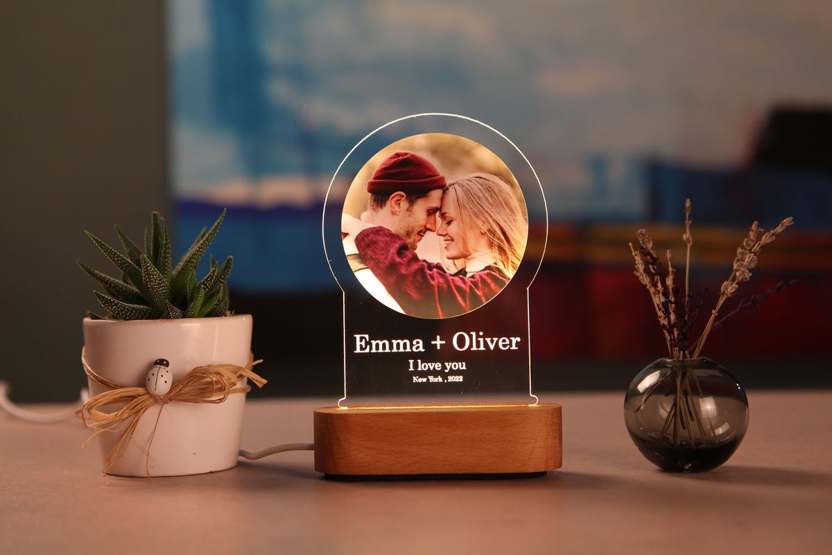 Custom Shaped Couples LED Gift