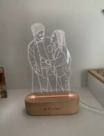 Customized Sketch Art Couples LED Stand