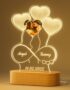3D illusion Couple picture LED Stand