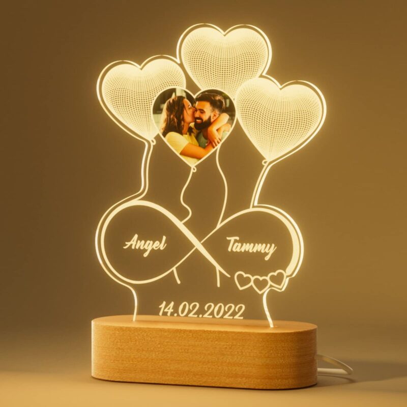 3D illusion Couple picture LED Stand