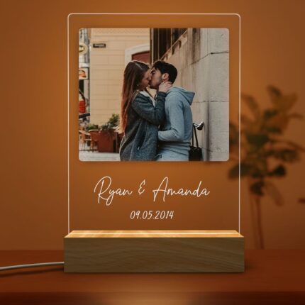Personalized Couple's Anniversary LED Stand