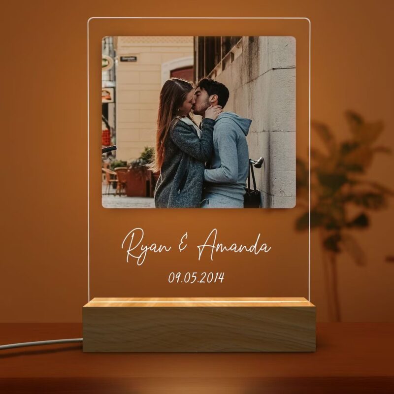 Personalized Couple's Anniversary LED Stand