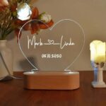 Anniversary Heart Shaped Couple's LED Stand