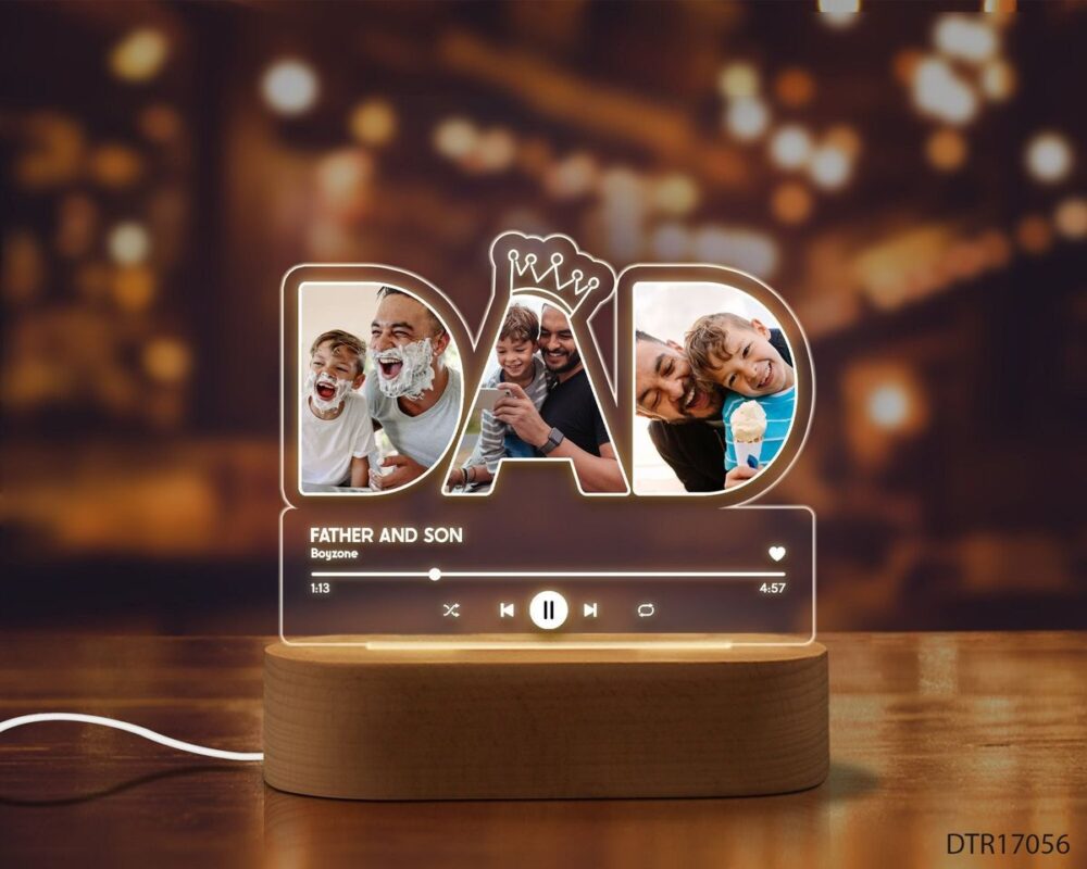 Customized Dad Music Player LED Gift