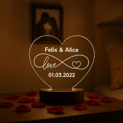 Heart Shaped Customized LED Gift