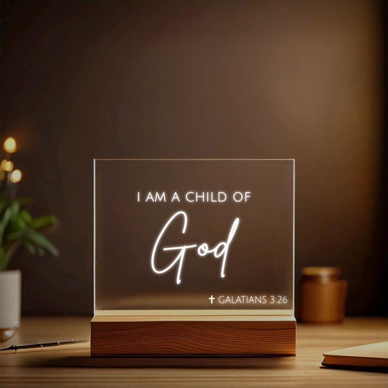 I am a child of God LED Stand