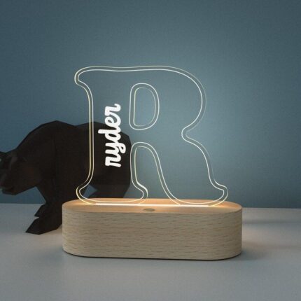 R shaped minimal LED stand
