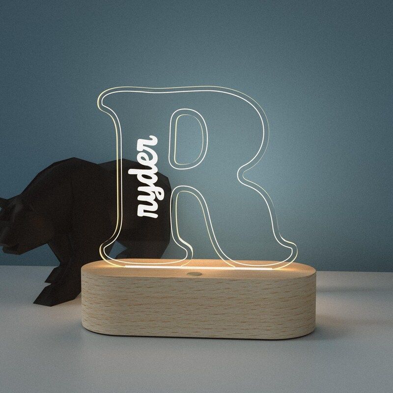 R shaped minimal LED stand
